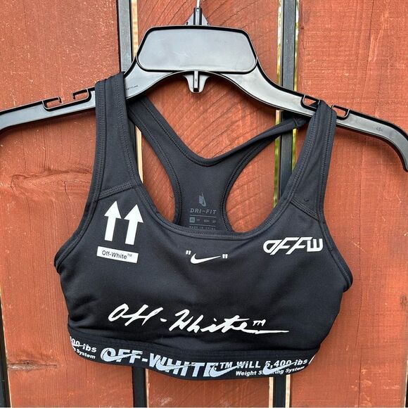 Nike Off-white black and white sports bra top - Picture 2 of 6